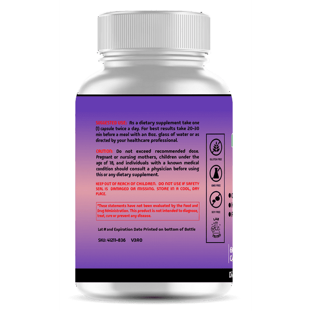 Resveratrol 600mg Supplement - Supports Anti-Aging, Heart, Joint & Brain Health, Antioxidant, Immune System Support, 60ct