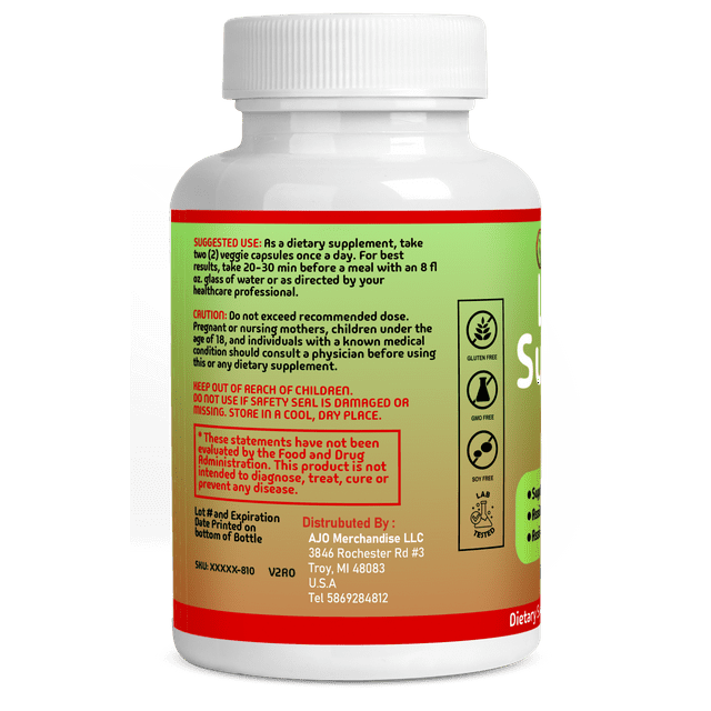 Liver Cleanse Detox & Repair Formula with Milk Thistle, Dandelion & Artichoke Extract for Liver Health, 60 Capsules.