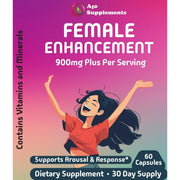 Female Enhancement Pills - Libido Booster, Mood Elevation & Energy Boost with Ginseng, Ashwagandha, Maca Root, & Gingko, 60ct
