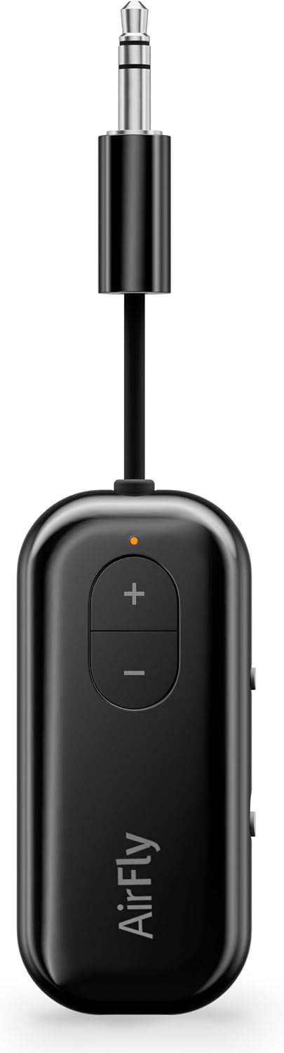 Twelve South AirFly SE, Bluetooth Wireless Audio Transmitter Adapter, Black