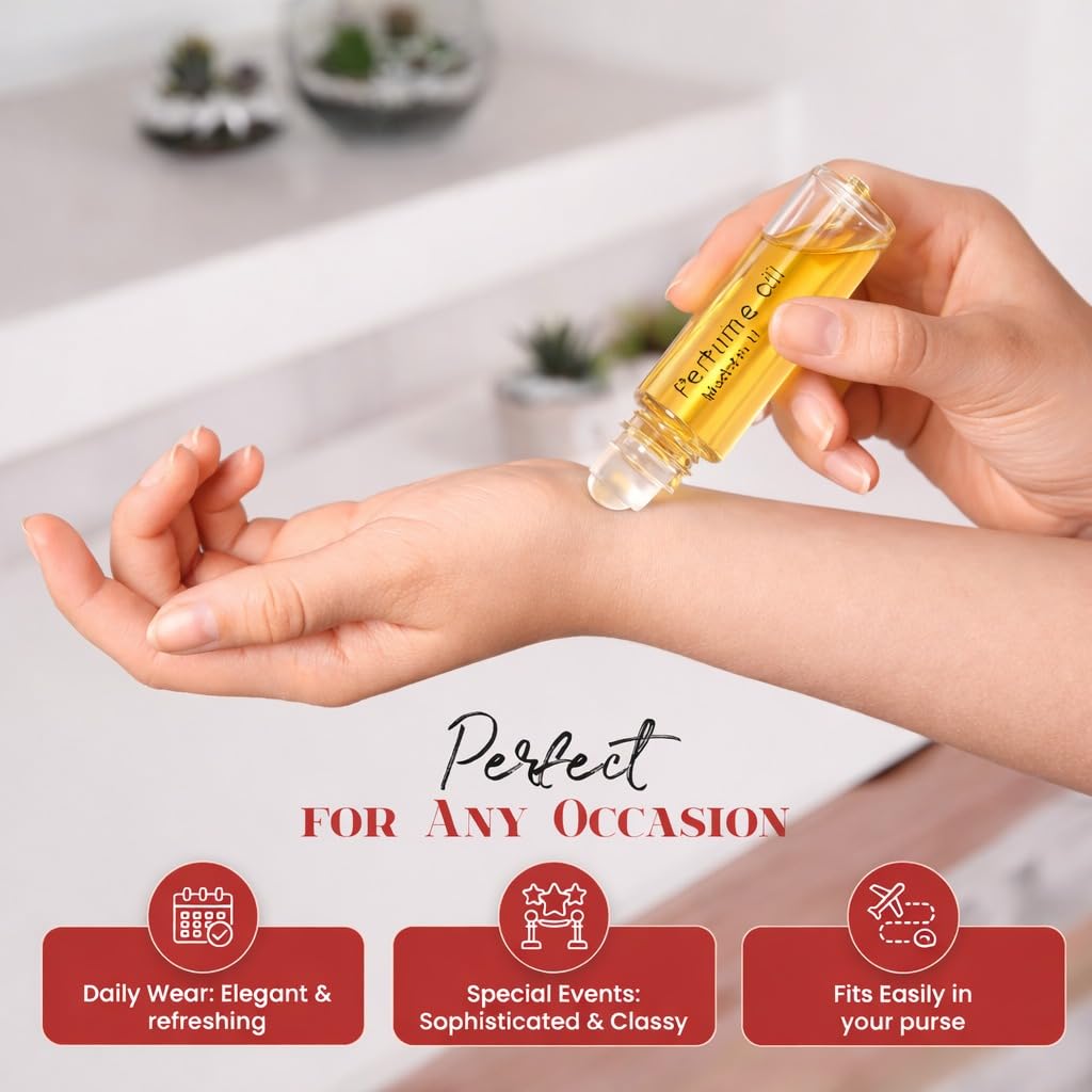 Maison Alam Modern Bloom Arabic Roll On Perfume Oil for Women, 12ml | Luxury Floral Fruity Long-Lasting Fragrance, Alcohol-Free Travel Size Body Oil with Pear, Citrus, Jasmine, Vanilla Amber Musk