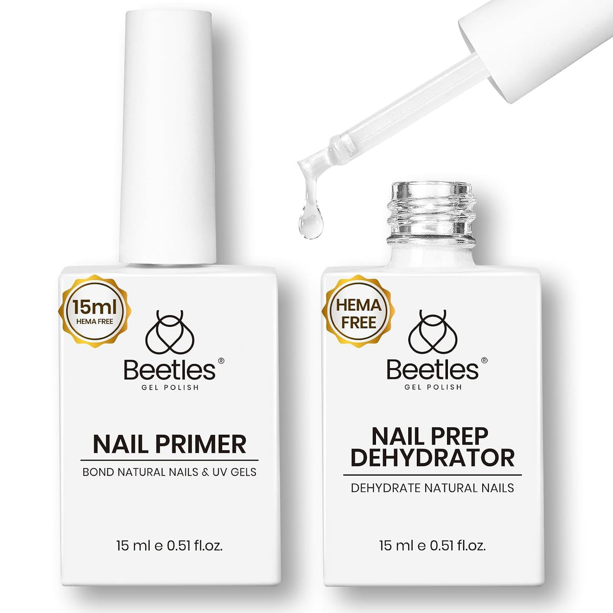 Beetles Nail Dehydrator and Primer Set 2Pcs 15 ml