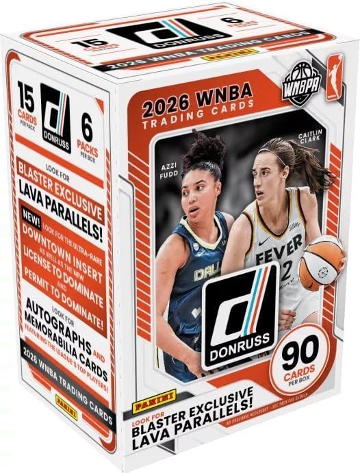 2026 Panini Donruss WNBA Basketball Blaster Box – 6 Packs, 15 Cards Per Pack, 90 Trading Cards