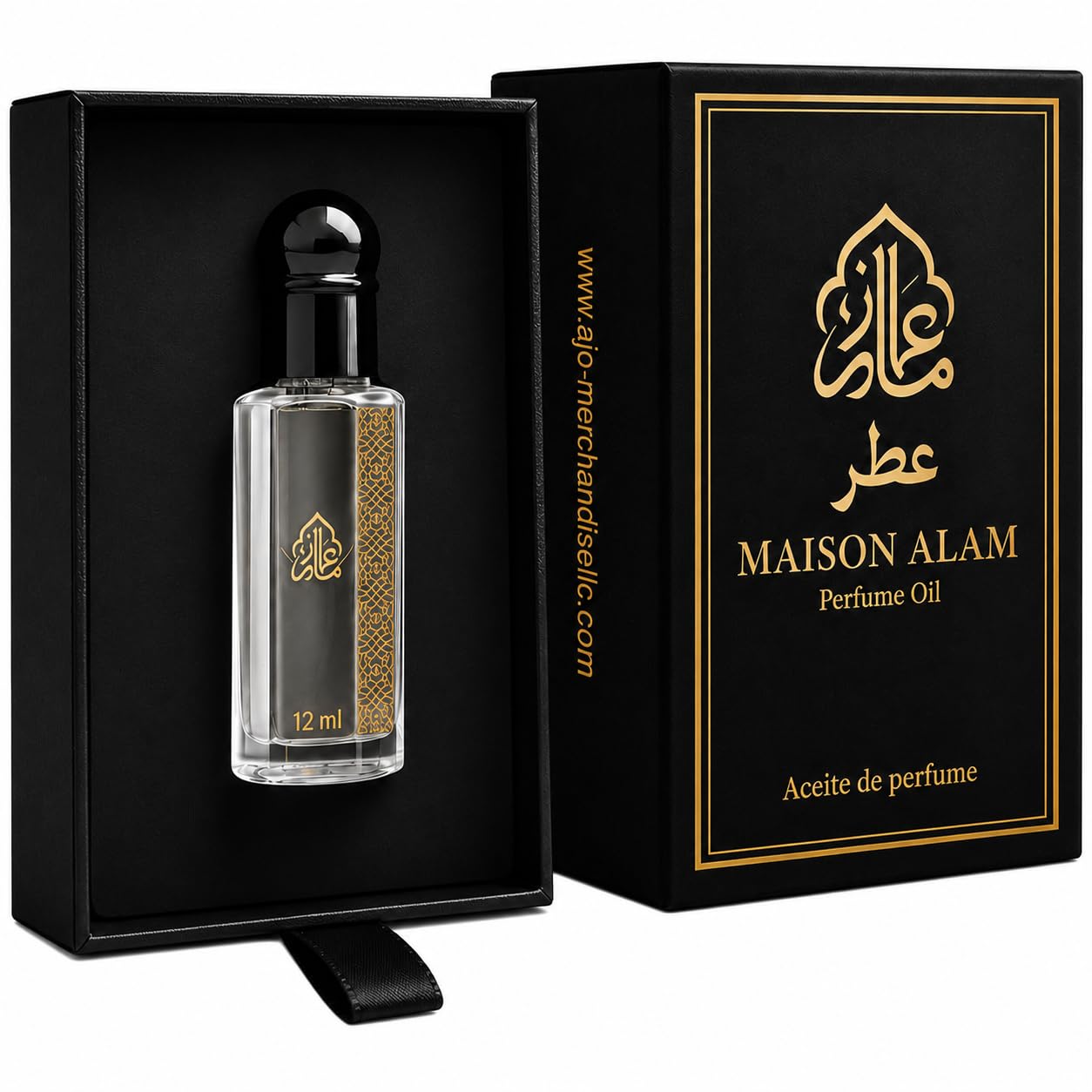 Maison Alam White Musk Attar Oil, Arabic Perfume Oil for Men and Women 12ml | Alcohol Free Long Lasting Roll On Perfume Oil with Vanilla Musk, Jasmine, Amber & Vetiver, Dubai Sourced Eau De Perfume Oil