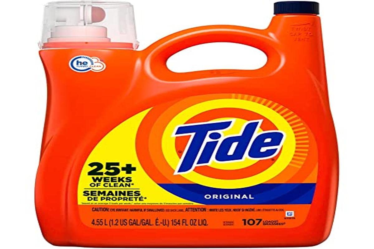 Tide Laundry Detergent Liquid, Original Scent, 64 Loads, 80 FL OZ, Works on 100% of Common Stains, Laundry Soap, Liquid Laundry Detergent