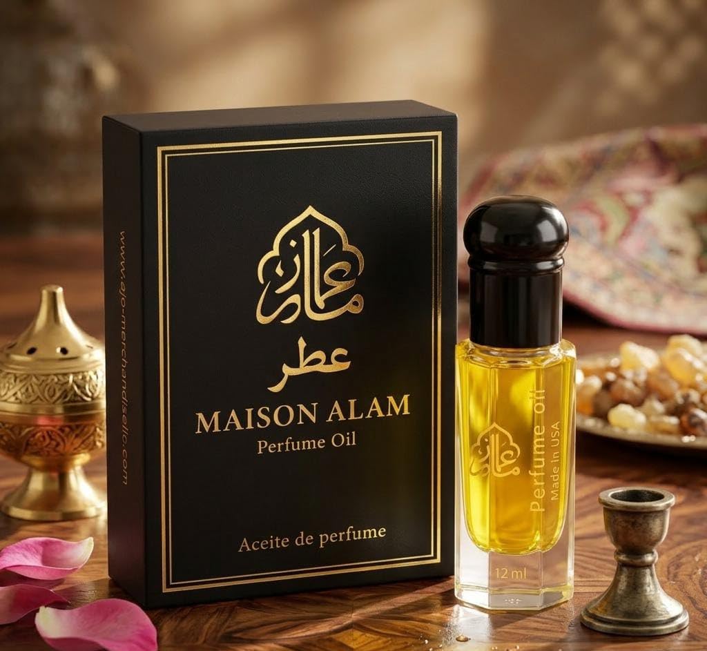 Maison Alam Modern Bloom Arabic Roll On Perfume Oil for Women, 12ml | Luxury Floral Fruity Long-Lasting Fragrance, Alcohol-Free Travel Size Body Oil with Pear, Citrus, Jasmine, Vanilla Amber Musk