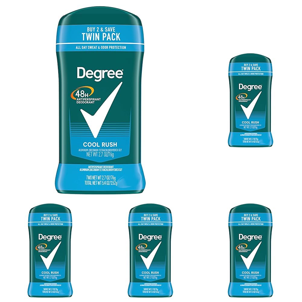 Degree Men Antiperspirant Deodorant, Cool Rush, Twin Pack, 2.7 oz