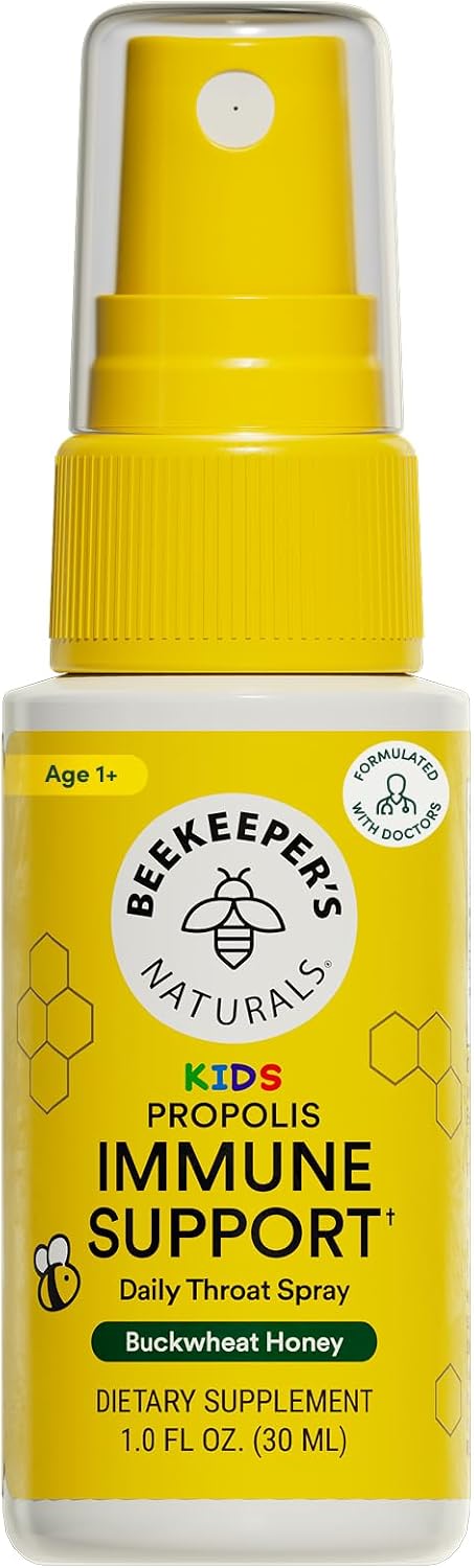 Beekeeper's Naturals Kids Propolis Immune Support Throat Spray, 1 oz