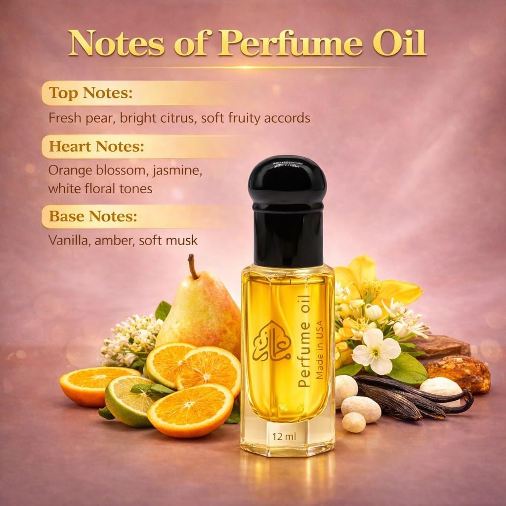 Maison Alam Modern Bloom Arabic Roll On Perfume Oil for Women, 12ml | Luxury Floral Fruity Long-Lasting Fragrance, Alcohol-Free Travel Size Body Oil with Pear, Citrus, Jasmine, Vanilla Amber Musk
