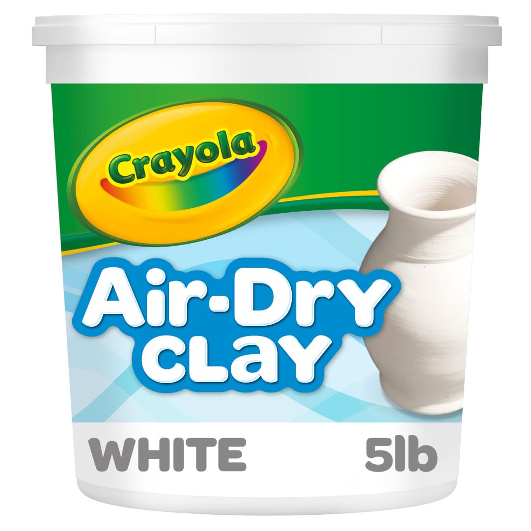 Crayola Air Dry Clay (5lbs), Teacher Supplies, Natural White Modeling Clay for Kids, Sculpting Material, Bulk Craft Supplies for Art Classrooms
