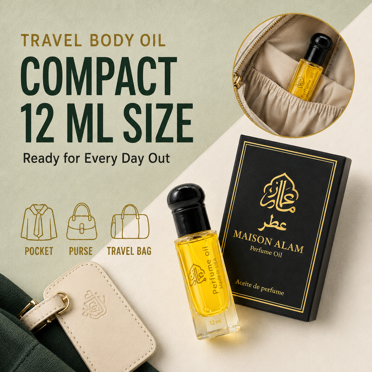Maison Alam Jannatul Firdaus Attar Oil, Arabic Perfume Oil for Men & Women | Alcohol Free, Long Lasting 12ml Roll On Perfume Oil with Fresh Green Floral, Jasmine, Rose & Woody Notes, Eau De Perfume Oil