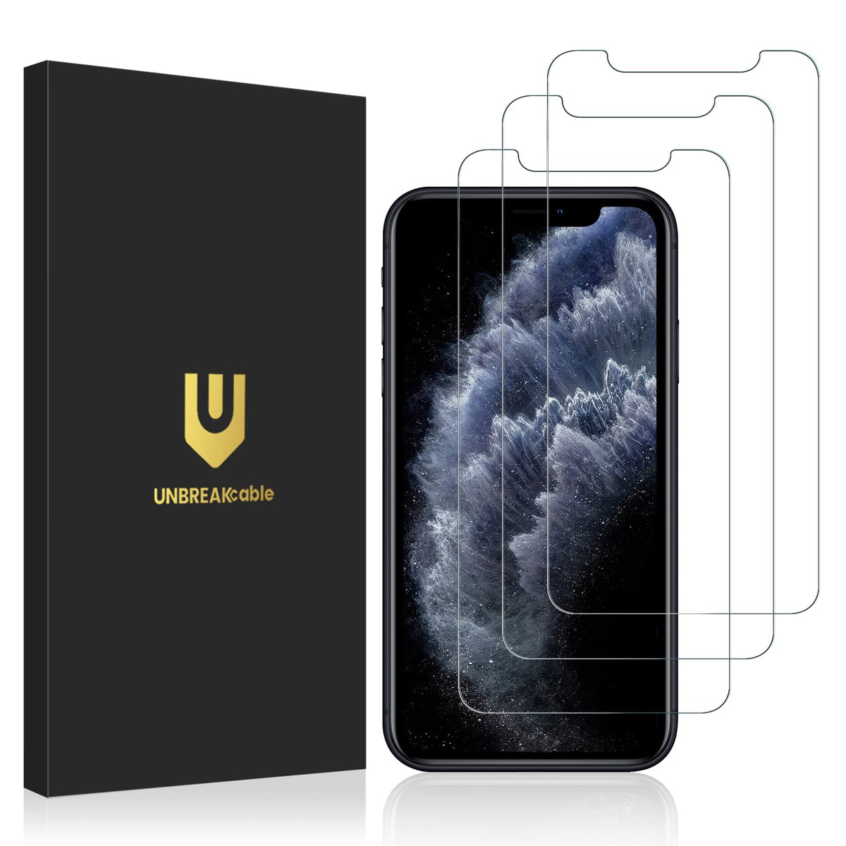 UNBREAKcable 3-Pack Screen Protector for iPhone 17 Pro Max Tempered Glass