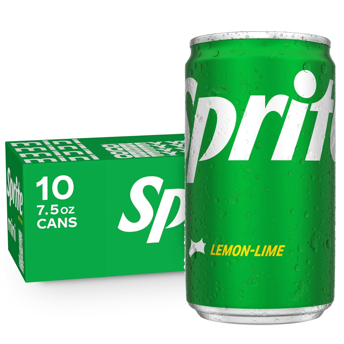 Sprite Lemon-Lime Soda Soft Drink Mini Cans, 7.5 fl oz, 10 Pack