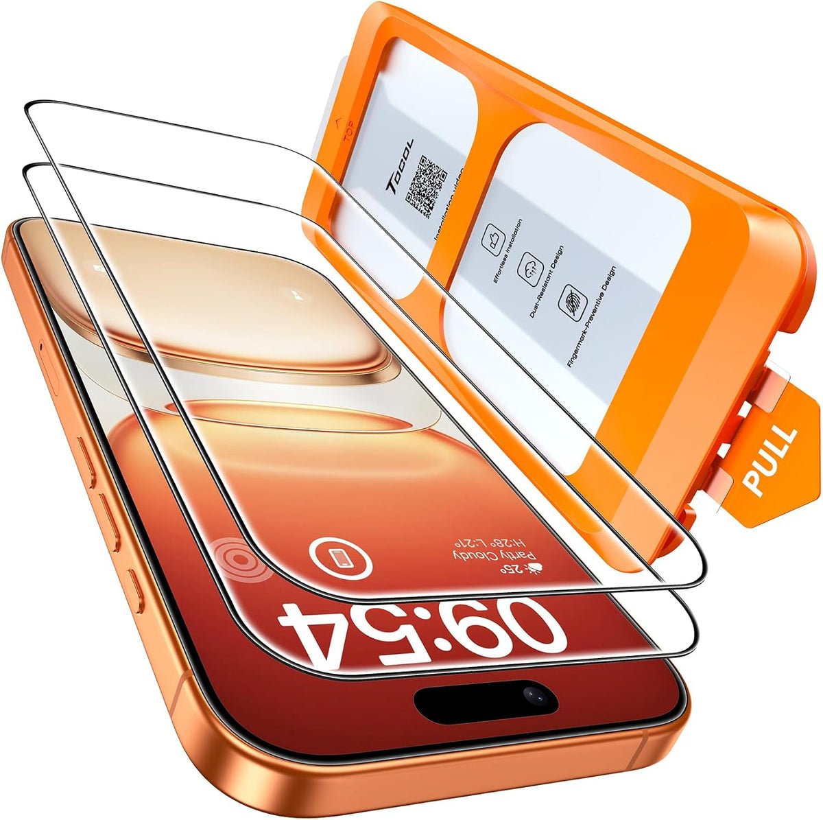 TOCOL for iPhone 17 Pro Max Screen Protector, Easy Installation