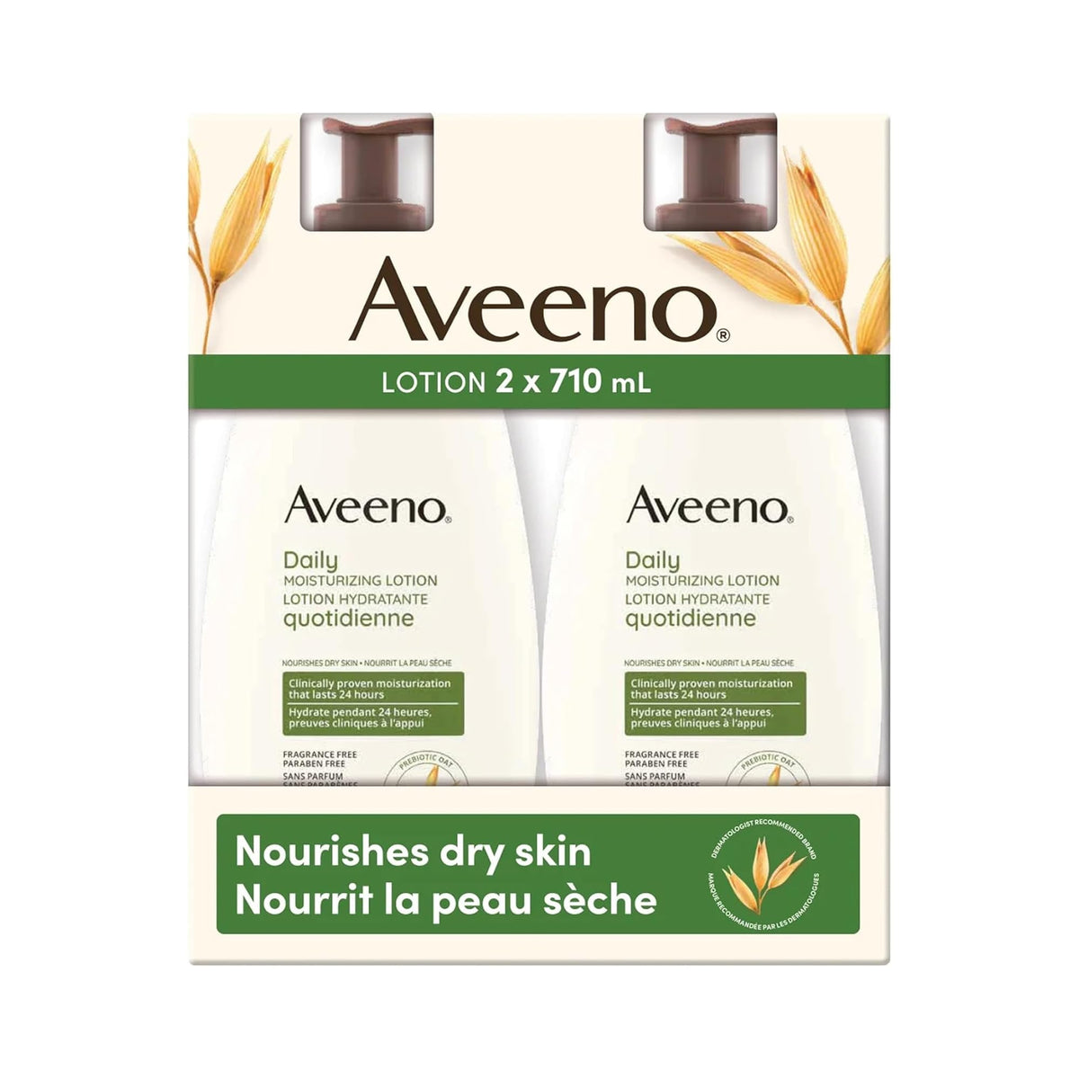 Aveeno Daily Moisturizing Body Lotion, Fragrance-Free, 18 fl. oz