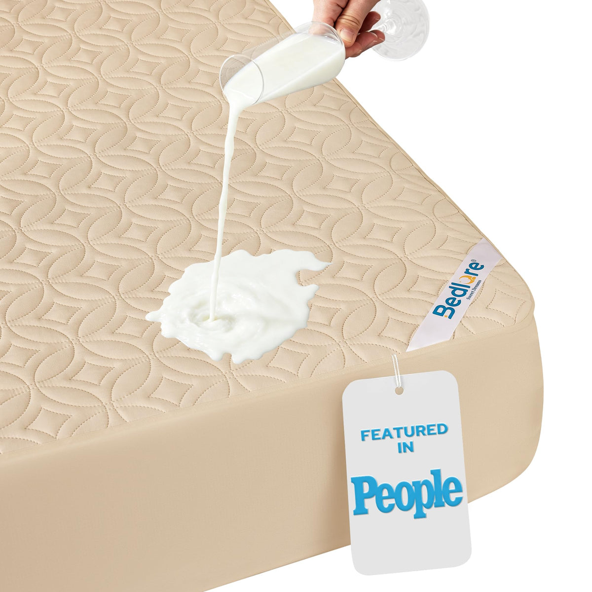 BEDLORE Waterproof Mattress Protector, California King Size Mattress Pad