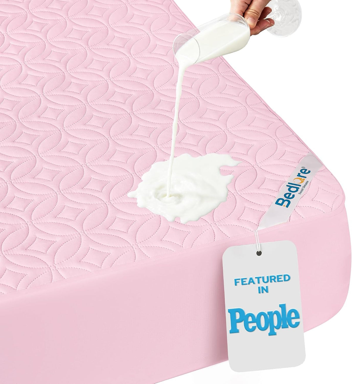 BEDLORE Waterproof Mattress Protector, California King Size Mattress Pad