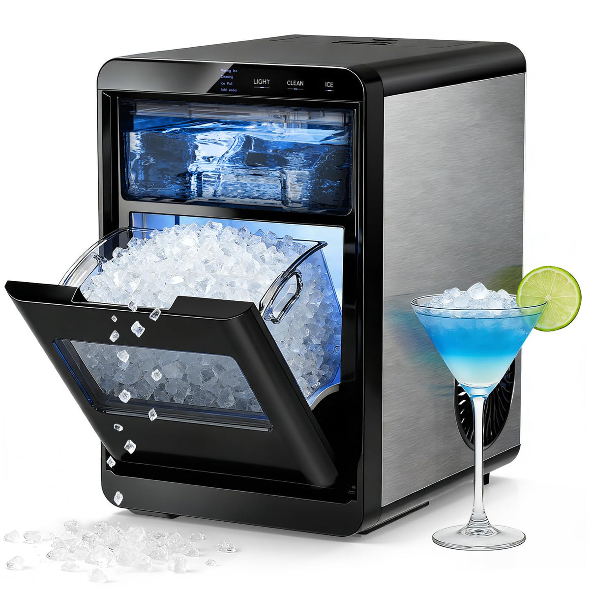 Antarctic Star Countertop Ice Maker Machine, 26Lbs/Day Fastest 6‑Min Ice