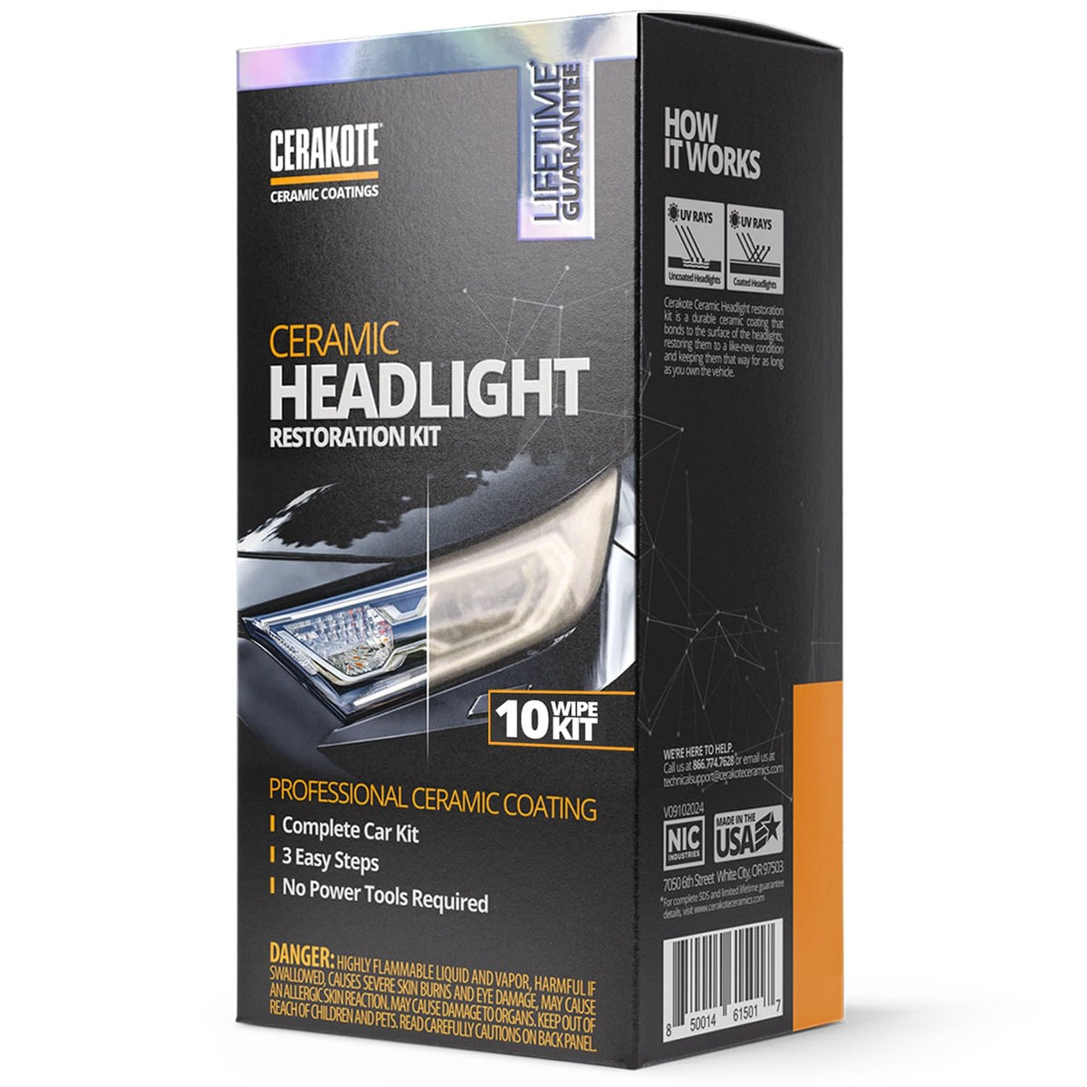 CERAKOTE® Ceramic Headlight Restoration Detailer Pack, 20 Wipes