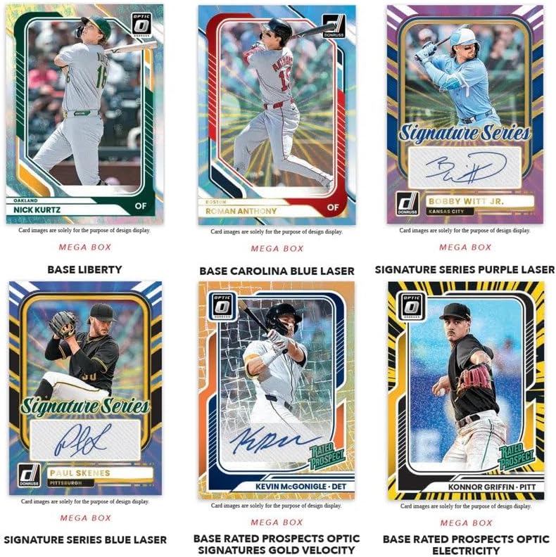 2026 Panini Donruss Baseball Retail Mega Box | Factory Sealed MLB Trading Cards | Exclusive Mega Box Parallels | Rated Prospects, Optic Cards, Inserts & Rare Chase Cards