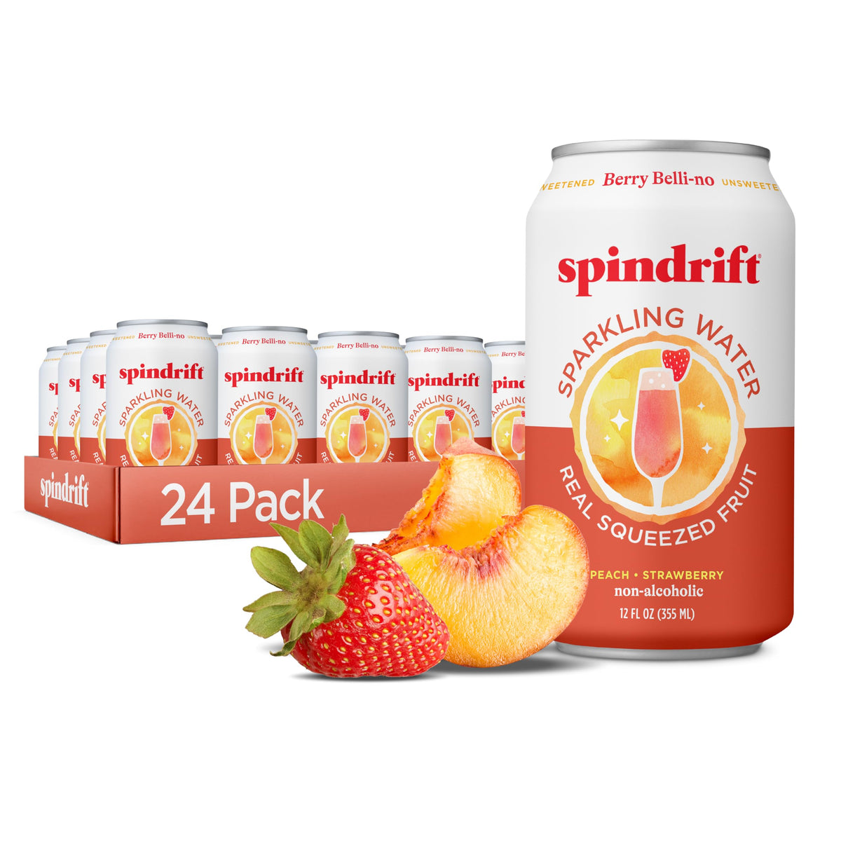 Spindrift Pineapple Sparkling Water Can 12 Ounce (Pack of 24)