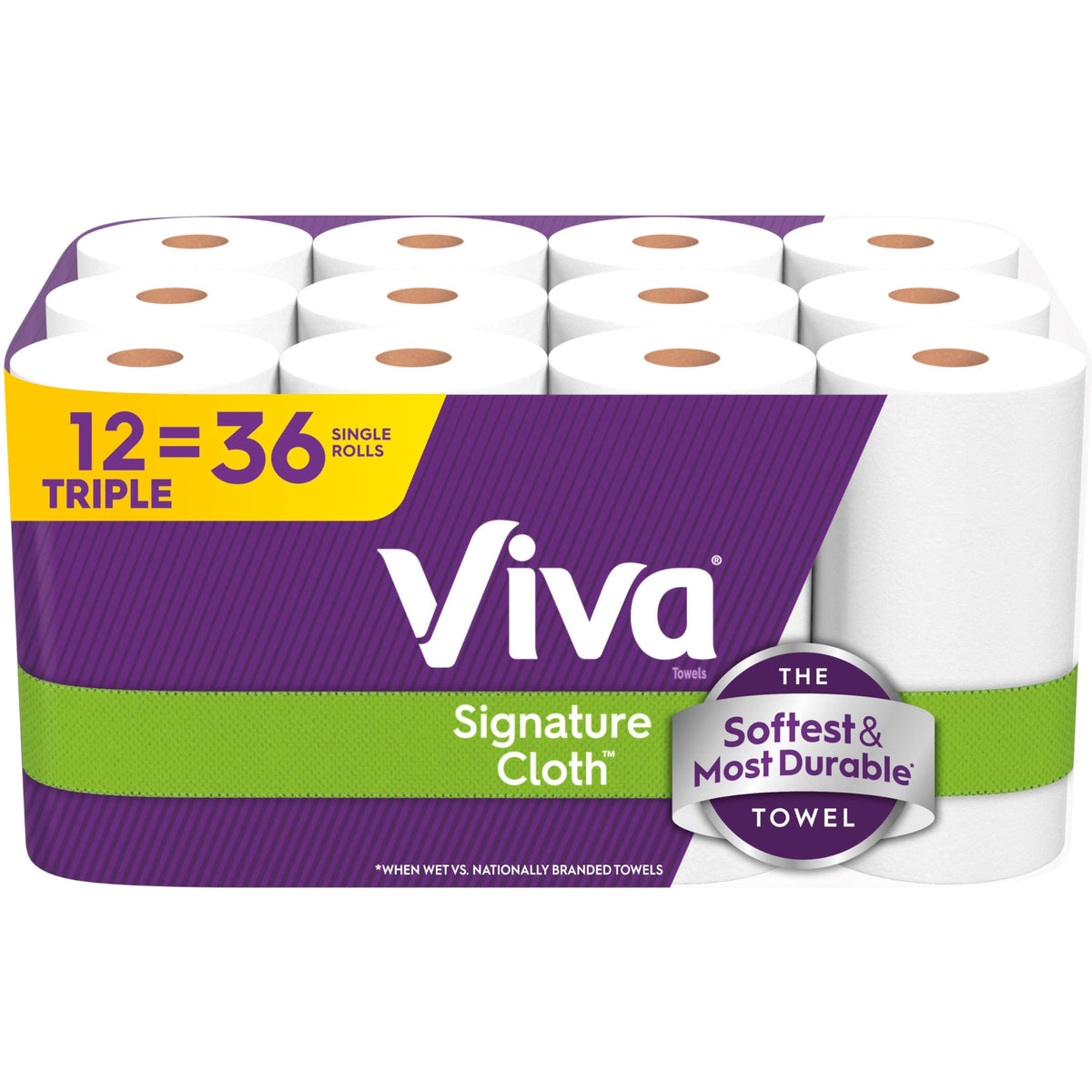 Viva Signature Cloth Paper Towels, 3 Double Rolls, 86 Sheets per Roll