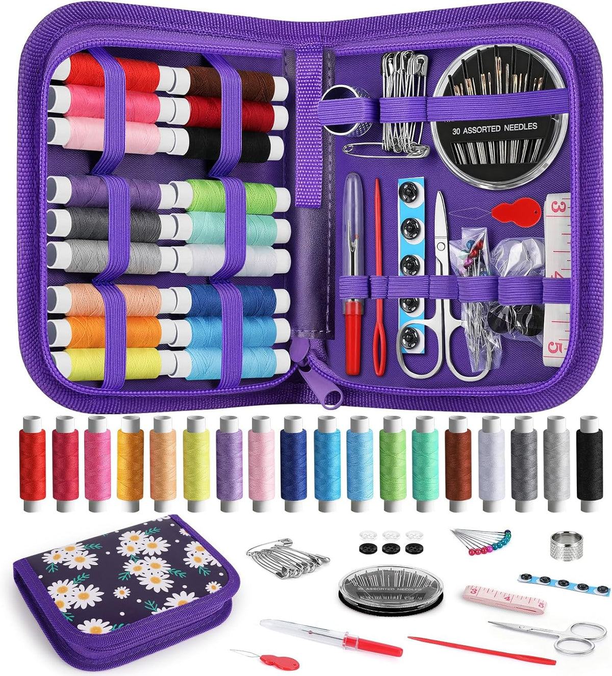 Coquimbo Sewing Kit Travel for Adults Beginner, 160 Pieces Sewing Supplies