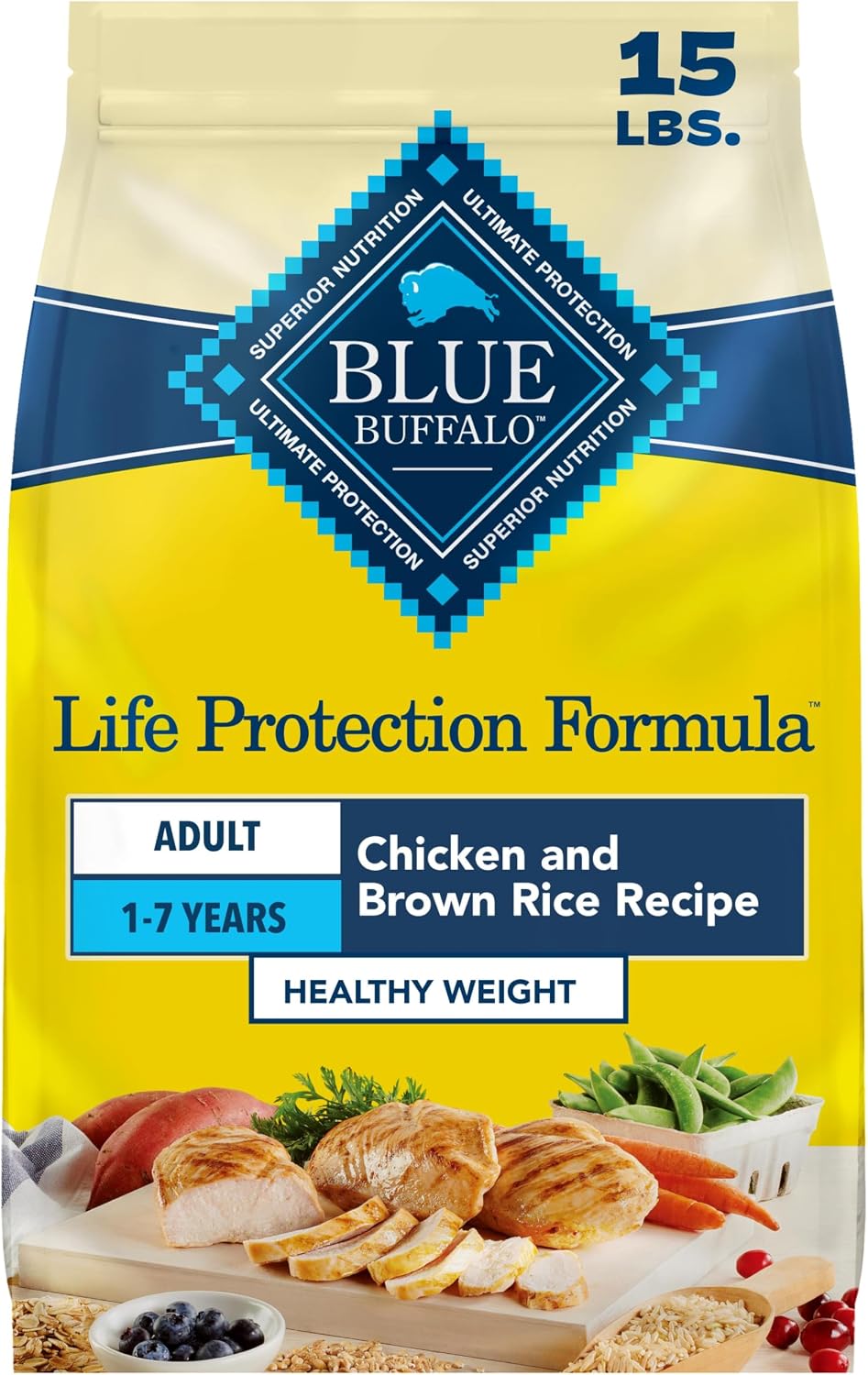 Blue Buffalo Life Protection Formula Chicken Adult Dry Dog Food, 30 lb
