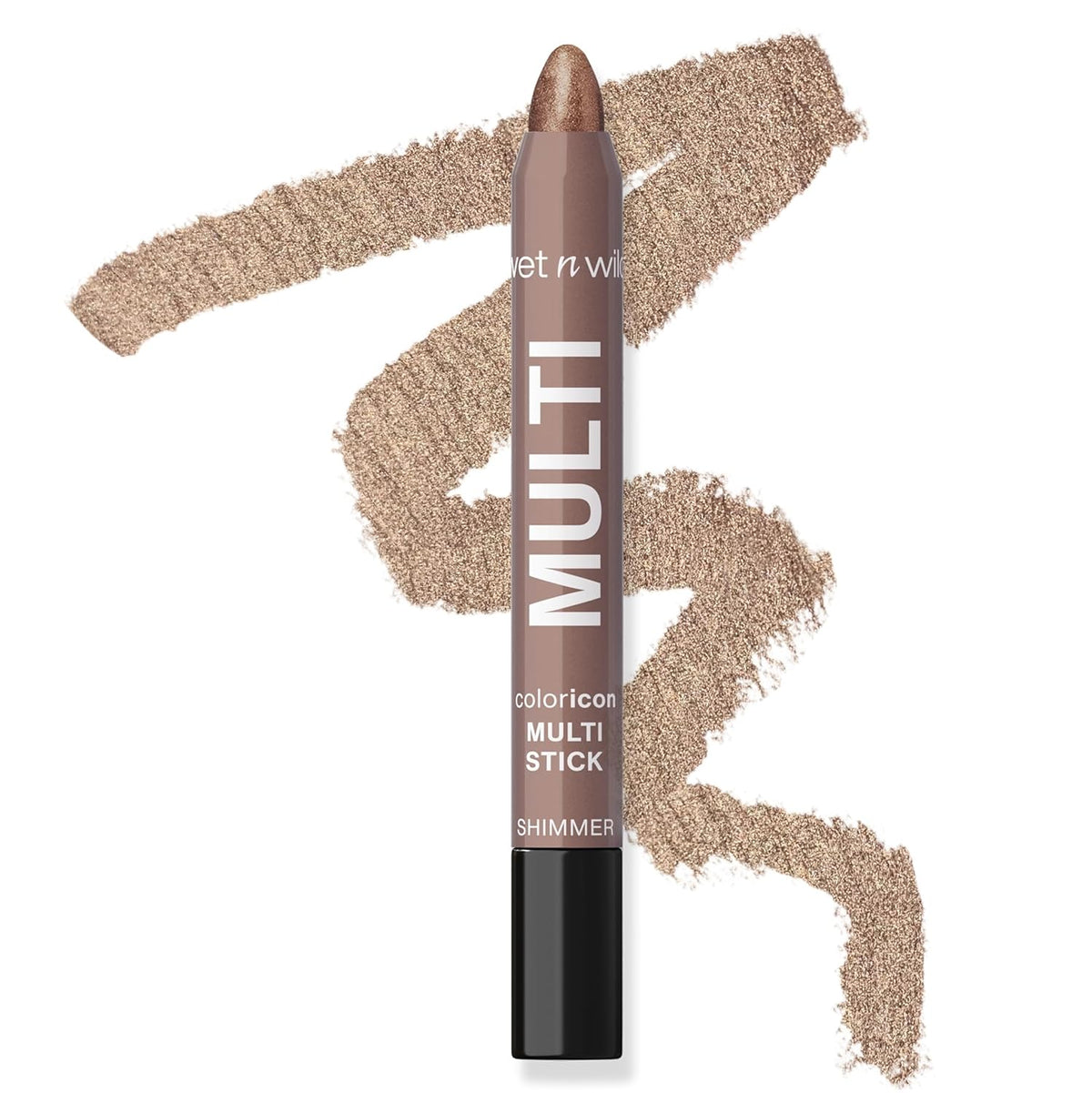 wet n wild Color Icon Cream Eyeliner Eyeshadow Multi-Stick, Moisturizing, Nourishing Velvety Cream-to-Powder Buildable & Blendable Formula, Cruelty-Free & Vegan - Brown Sugar