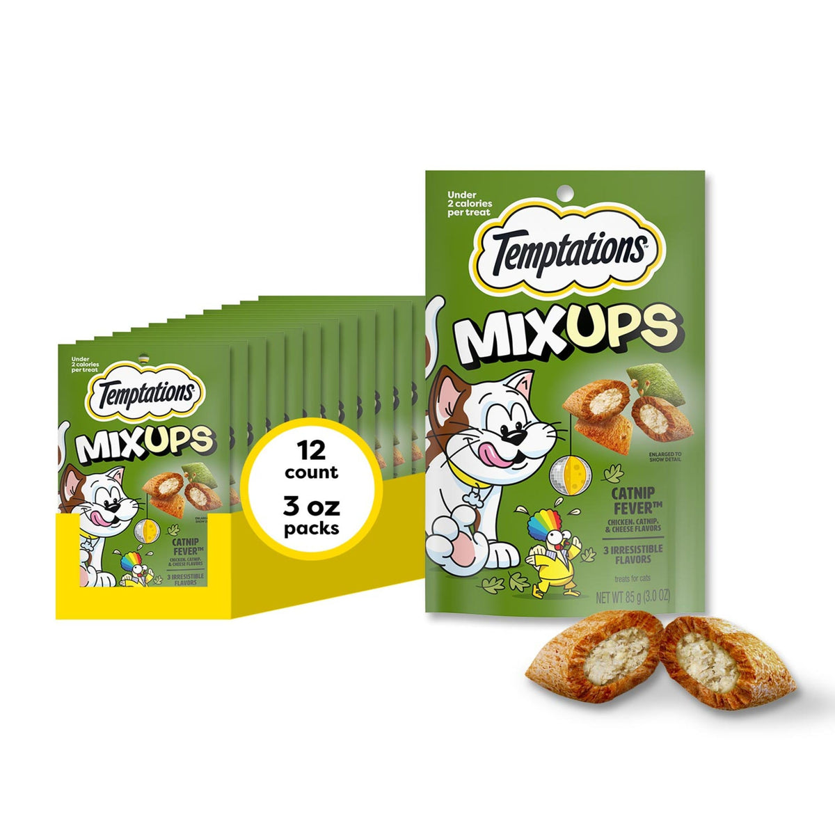 Temptations MixUps Crunchy and Soft Cat Treats, Catnip Fever, 16 oz