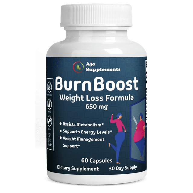 BurnBoost Weight Loss Pills - Appetite Suppressant, Fat Burner for Men & Women with Green Tea, Garcinia, Green Coffee Bean, 60ct.