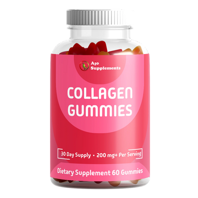 Collagen Gummies with Vitamin C, Zinc & Biotin - Supports Healthy Skin, Hydrolyzed Collagen Peptides, Natural Orange Flavor, 60ct.