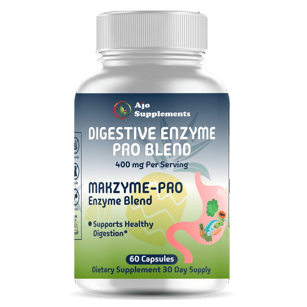 Makzyme Pro Digestive Enzymes Supplement - 60ct, Supports Digestive Health & Nutrient Absorption, Premium Enzyme Blend.