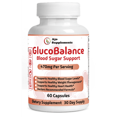 GlucoBalance Blood Sugar Support Supplement - Advanced Formula with Cinnamon, Bitter Melon & More - 60ct for Energy, Focus & Mood
