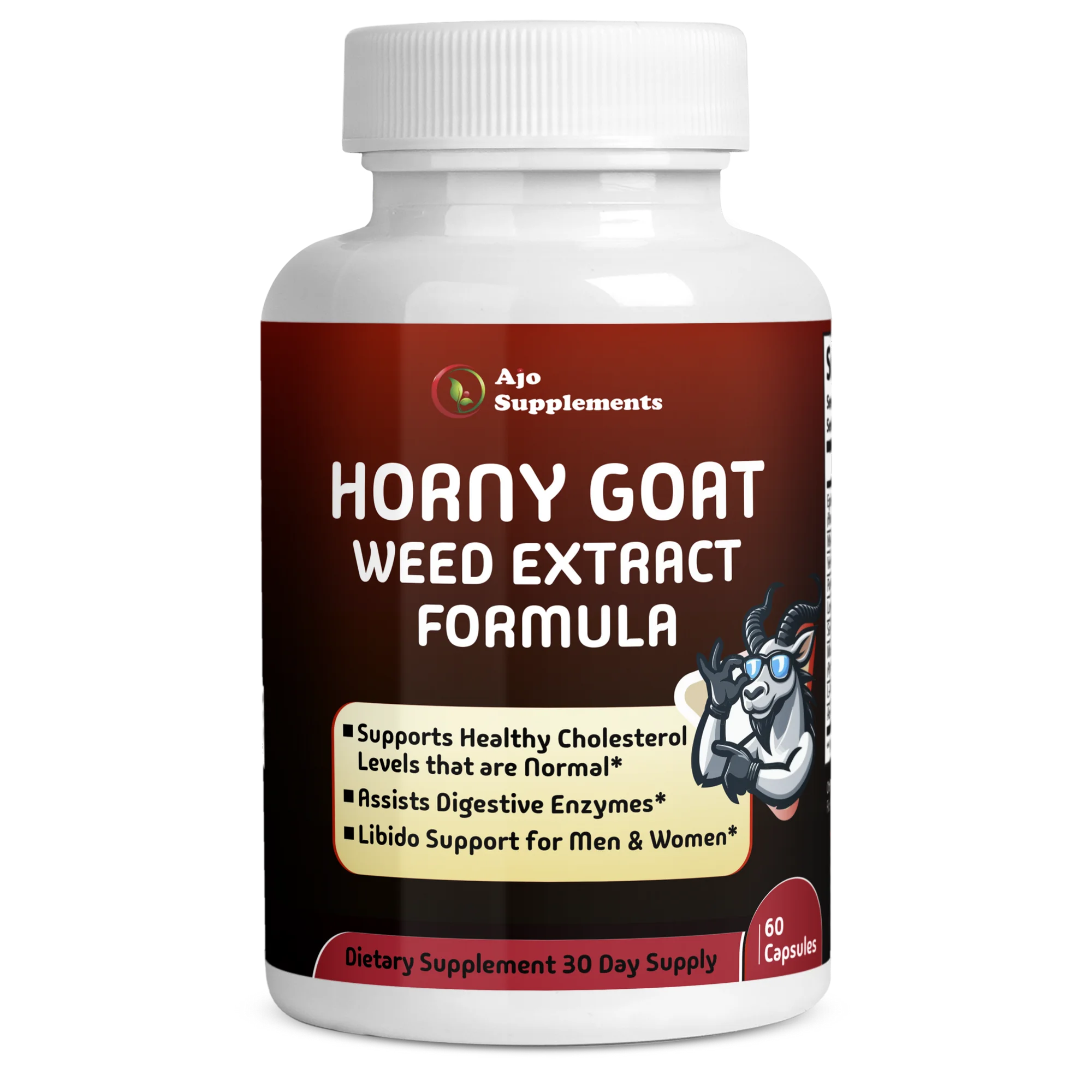 Horny Goat Weed Extract Complex - Saw Palmetto, L Arginine, Longjack Extract & Maca Root for Enhanced Energy & Stamina, 60ct.