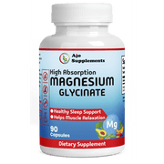 Magnesium Supplement - Supports Muscle Relaxation, Nerves, & Energy - Stress Relief, High Absorption Magnesium Glycinate, 90ct