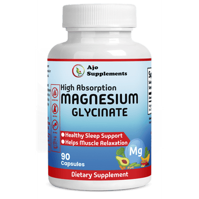 Magnesium Supplement - Supports Muscle Relaxation, Nerves, & Energy - Stress Relief, High Absorption Magnesium Glycinate, 90ct