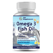 Omega 3 Fish Oil 2600mg - High Potency Softgels with EPA & DHA - Burpless Formula for Heart, Brain, & Joint Health - 60 Count