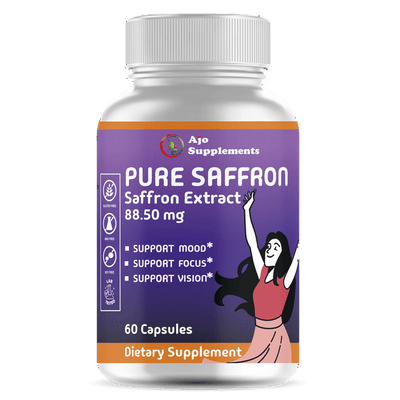 Saffron Extract Capsules 88.50mg - Natural Appetite Suppressant for Weight Loss, Mood, Focus & Vision Support - 60ct