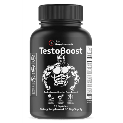 TestoBoost 1700mg Testosterone Booster for Men - 60ct Supplement, Supports Healthy Testosterone Levels for Adults & Seniors.